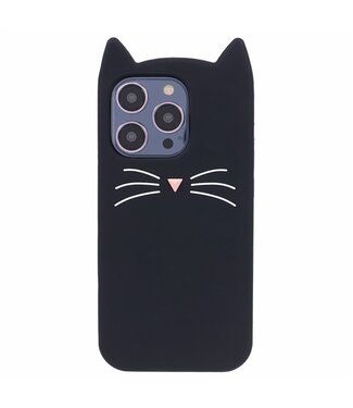 SoFetch Zwart Kat TPU Hoesje iPhone 14 Pro Max