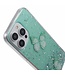 SoFetch Groen Vlinders Glitter Hybride Hoesje voor de iPhone 14 Pro Max