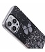 SoFetch Zwart Vlinders Glitter Hybride Hoesje voor de iPhone 14 Pro Max
