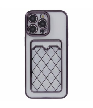 SoFetch Zwart Pasjeshouder TPU Hoesje iPhone 14 Pro Max