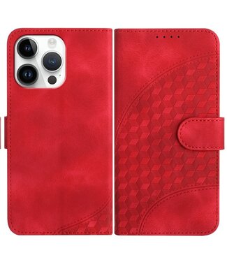 SoFetch Rood Ruiten Bookcase Hoesje iPhone 14 Pro Max