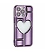 SoFetch Dark Paars Heart TPU Hoesje voor de iPhone 14 Pro Max