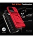 SoFetch Rood Ring Houder Modern Hybride Hoesje voor de iPhone 14 Pro Max