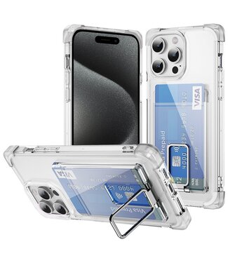 SoFetch Transparant Pasjeshouder Houder Hybride Hoesje iPhone 14 Pro Max