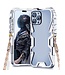 SoFetch Zilver Valbestendig Hybride Hoesje met Koord voor de iPhone 14 Pro Max