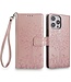 SoFetch Rosegoud Boom Bookcase Hoesje voor de iPhone 14 Pro Max