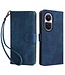 SoFetch Blauw RFID Bookcase Hoesje met Polsbandje voor de Oppo Reno10