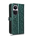 SoFetch Groen Stippen Bookcase Hoesje met Polsbandje voor de Oppo Reno10