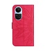 SoFetch Rose Zonnebloem Bookcase Hoesje met Polsbandje voor de Oppo Reno10