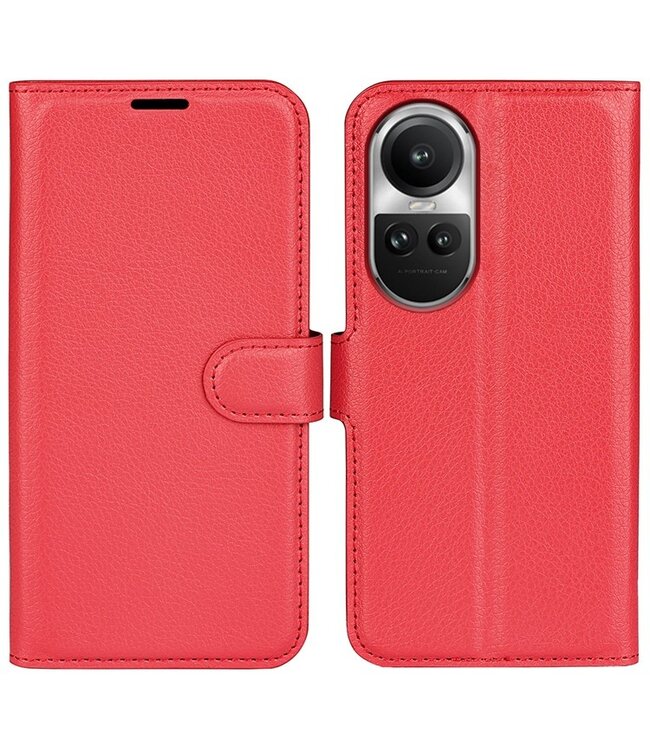 SoFetch Rood Litchee Bookcase Hoesje voor de Oppo Reno10