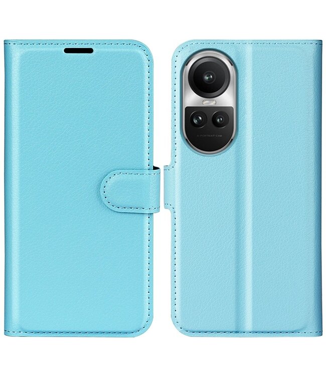 SoFetch Blauw Litchee Bookcase Hoesje voor de Oppo Reno10