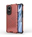 SoFetch Rood Valbestendig Honingraat Hybride Hoesje voor de Oppo Reno10