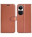 SoFetch Bruin Litchee Bookcase Hoesje voor de Oppo Reno10