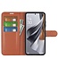 SoFetch Bruin Litchee Bookcase Hoesje voor de Oppo Reno10