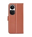 SoFetch Bruin Litchee Bookcase Hoesje voor de Oppo Reno10