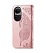 SoFetch Rosegoud Vlinder Bookcase Hoesje met Polsbandje voor de Oppo Reno10