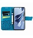 SoFetch Blauw Vlinder Bookcase Hoesje met Polsbandje voor de Oppo Reno10
