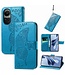 SoFetch Blauw Vlinder Bookcase Hoesje met Polsbandje voor de Oppo Reno10
