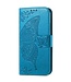 SoFetch Blauw Vlinder Bookcase Hoesje met Polsbandje voor de Oppo Reno10