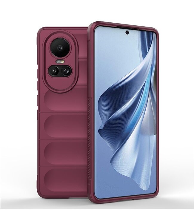 SoFetch Bordeaux Rood Valbestendig TPU Hoesje voor de Oppo Reno10