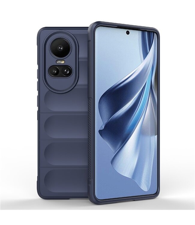 SoFetch Donkerblauw Valbestendig TPU Hoesje voor de Oppo Reno10