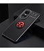 SoFetch Zwart / Rood Ring Houder TPU Hoesje voor de Oppo Reno10