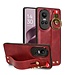 SoFetch Rood Houder Modern Hybride Hoesje met Handriem voor de Oppo Reno10