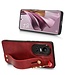 SoFetch Rood Houder Modern Hybride Hoesje met Handriem voor de Oppo Reno10