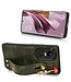 SoFetch Groen Houder Modern Hybride Hoesje met Handriem voor de Oppo Reno10