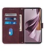 SoFetch Bordeaux Rood Lijnen Bookcase Hoesje met Koord voor de Oppo Reno10