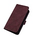 SoFetch Bordeaux Rood Lijnen Bookcase Hoesje met Koord voor de Oppo Reno10
