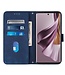 SoFetch Saffierblauw Lijnen Bookcase Hoesje met Koord voor de Oppo Reno10