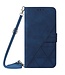 SoFetch Saffierblauw Lijnen Bookcase Hoesje met Koord voor de Oppo Reno10
