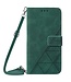 SoFetch Donkergroen Lijnen Bookcase Hoesje met Koord voor de Oppo Reno10