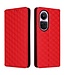 SoFetch Rood Geometric Bookcase Hoesje voor de Oppo Reno10 Pro