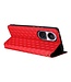 SoFetch Rood Geometric Bookcase Hoesje voor de Oppo Reno10 Pro