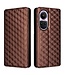 SoFetch Bruin Geometric Bookcase Hoesje voor de Oppo Reno10 Pro