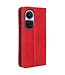 SoFetch Rood Vintage Bookcase Hoesje voor de Oppo Reno10 Pro