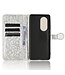 SoFetch Zilver Stippen Bookcase Hoesje met Polsbandje voor de Oppo Reno10 Pro