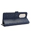 SoFetch Donkerblauw Stippen Bookcase Hoesje met Polsbandje voor de Oppo Reno10 Pro