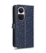 SoFetch Donkerblauw Stippen Bookcase Hoesje met Polsbandje voor de Oppo Reno10 Pro