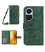 SoFetch Donkergroen Zonnebloem Bookcase Hoesje met Koord voor de Oppo Reno10 Pro