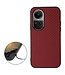 SoFetch Rood Carbon TPU Hoesje voor de Oppo Reno10 Pro
