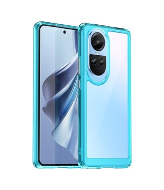 SoFetch Hemelsblauw Valbestendig Hybride Hoesje Oppo Reno10 Pro