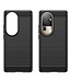 SoFetch Zwart Carbontextuur TPU Hoesje voor de Oppo Reno10 Pro
