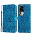 SoFetch Blauw Mandala Bookcase Hoesje met Polsbandje voor de Oppo Reno10 Pro