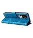 SoFetch Blauw Mandala Bookcase Hoesje met Polsbandje voor de Oppo Reno10 Pro