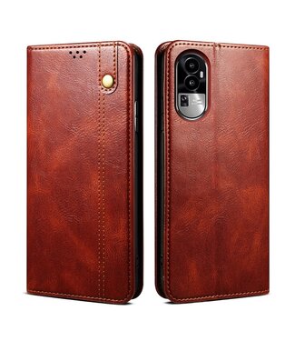 SoFetch Bruin Glad Bookcase Hoesje Oppo Reno10 Pro