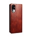 SoFetch Bruin Glad Bookcase Hoesje voor de Oppo Reno10 Pro
