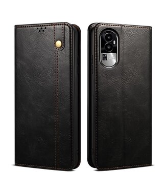 SoFetch Zwart Glad Bookcase Hoesje Oppo Reno10 Pro
